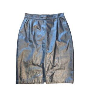 Preview Leather Mini Skirt | Vintage Black | 100% Leather